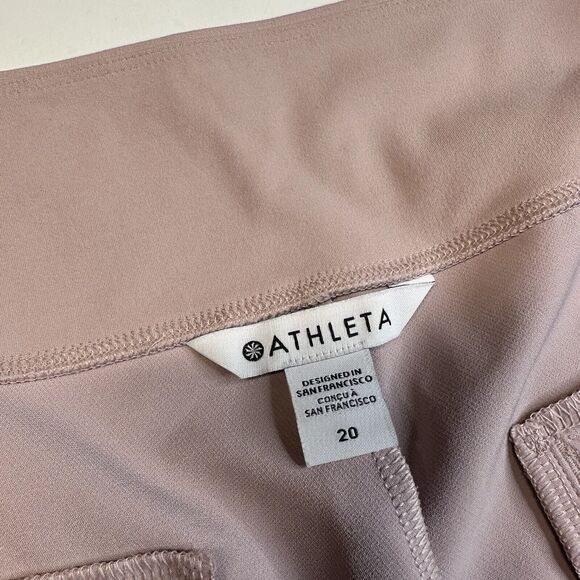 Athleta Pants Womens 20 Pink Endless High Rise Ankle Stretch Pockets *Mark - Picture 7 of 13